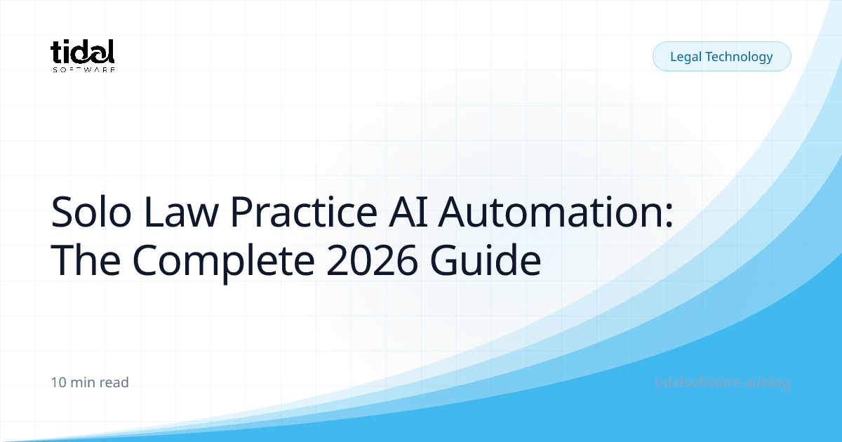 Solo Law Practice AI Automation: The Complete 2026 Guide | Blog | Tidal ...
